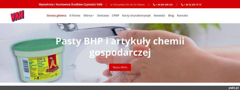 WYTWÓRNIA I HURTOWNIA ŚRODKÓW CZYSTOŚCI 
