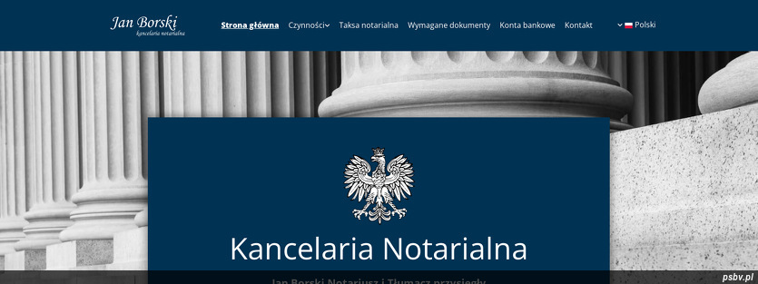KANCELARIA NOTARIALNA JAN BORSKI - NOTARIUSZ